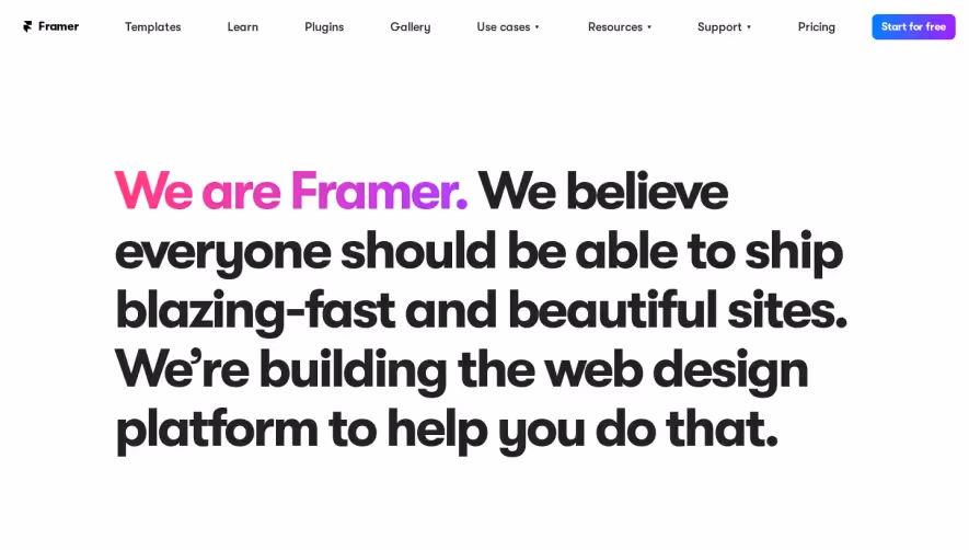 Framer About Page