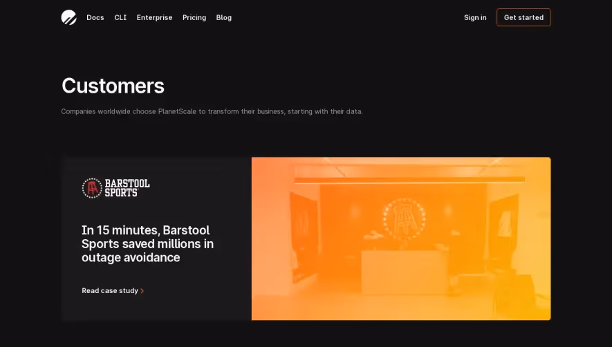 PlanetScale Customers Page