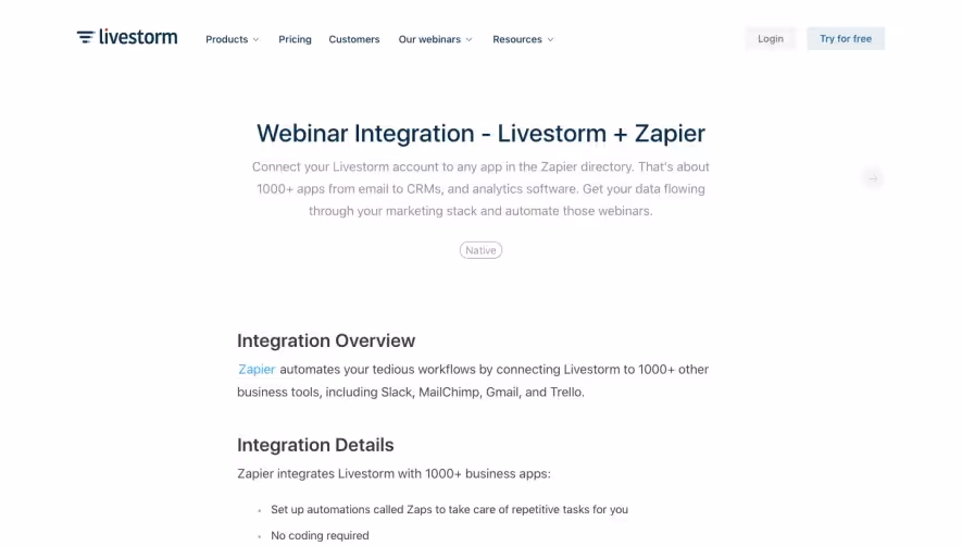Livestorm Integrations