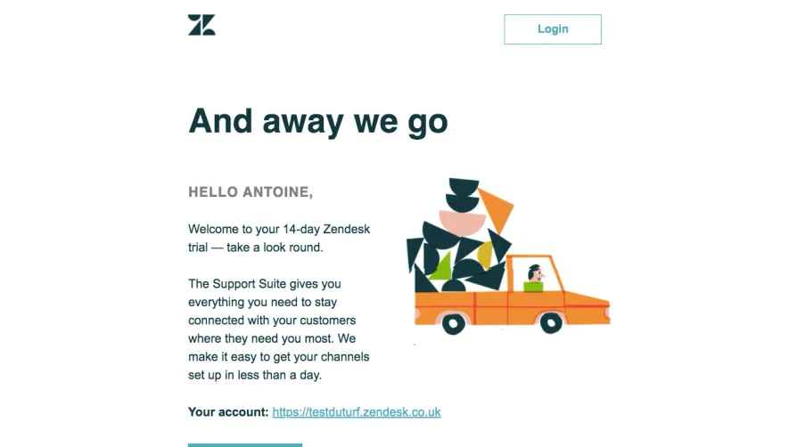 Zendesk Welcome Email