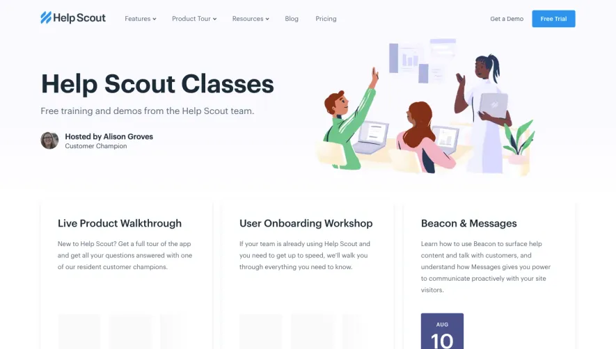 Help Scout Webinars Page