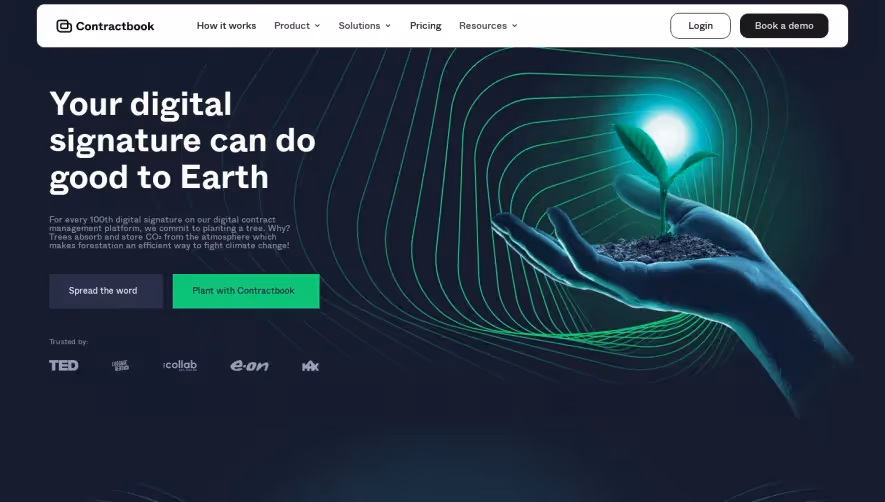 Contractbook Impact Page