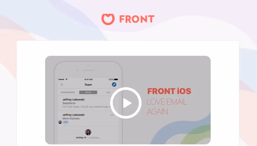 Front Product Update Email