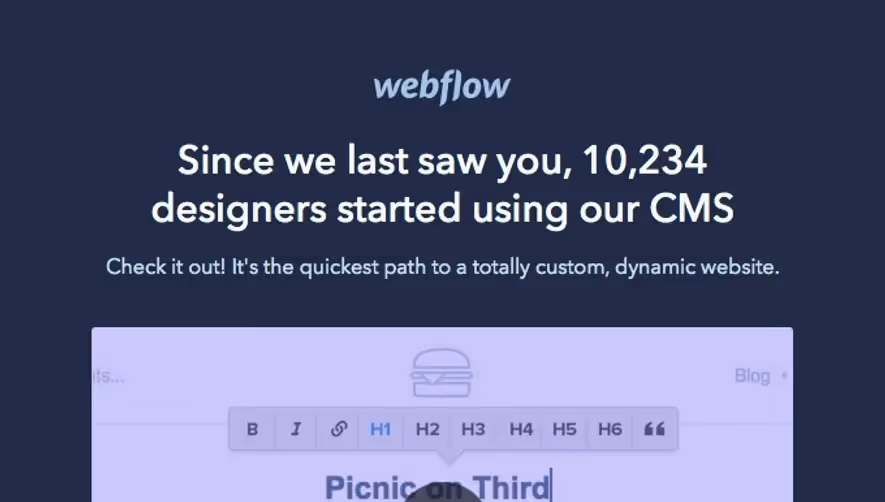 Webflow Retention / Reactivation Emails
