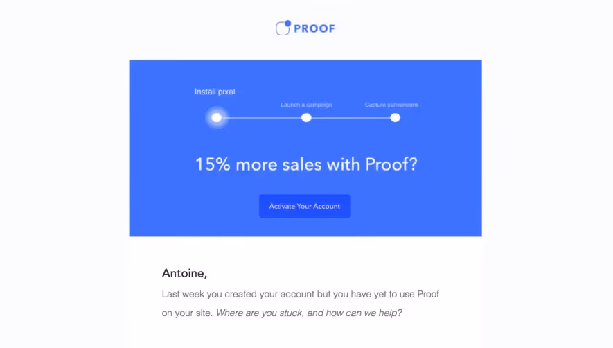Proof Activation Emails