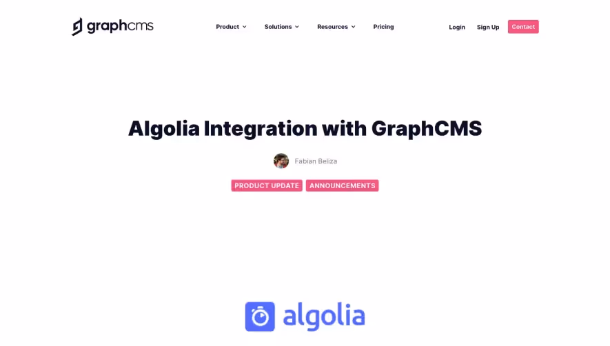 GraphCMS Integration Announcement
