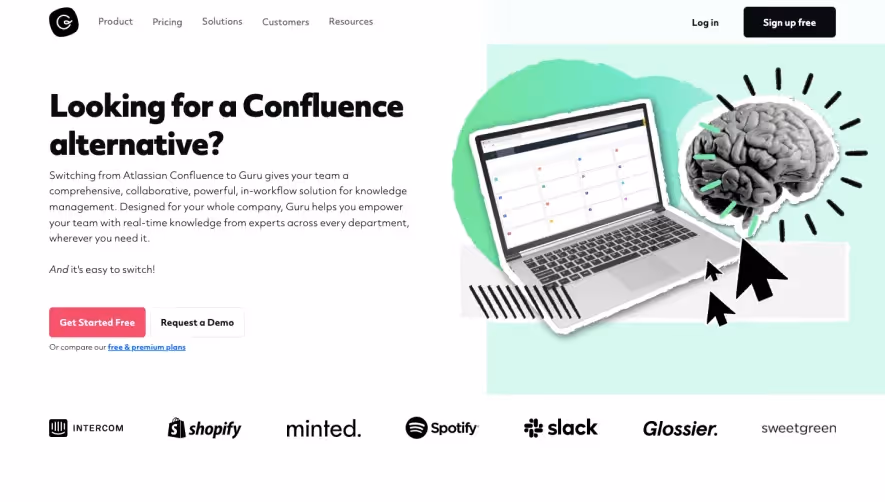 Guru compared to Confluence