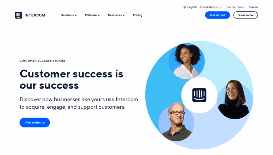 Intercom Customers Page
