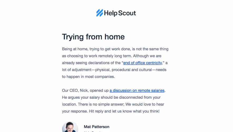 Help Scout Newsletter