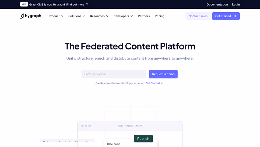 GraphCMS Landing Page