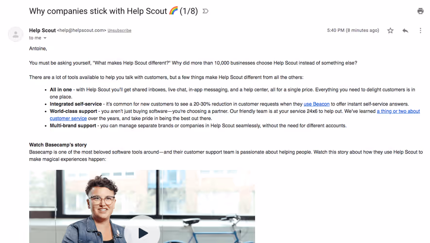 Help Scout Onboarding Emails