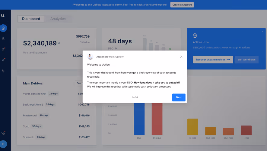 Upflow User Onboarding