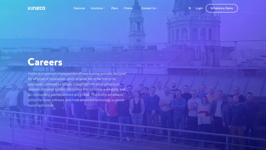 Kinsta Careers Page