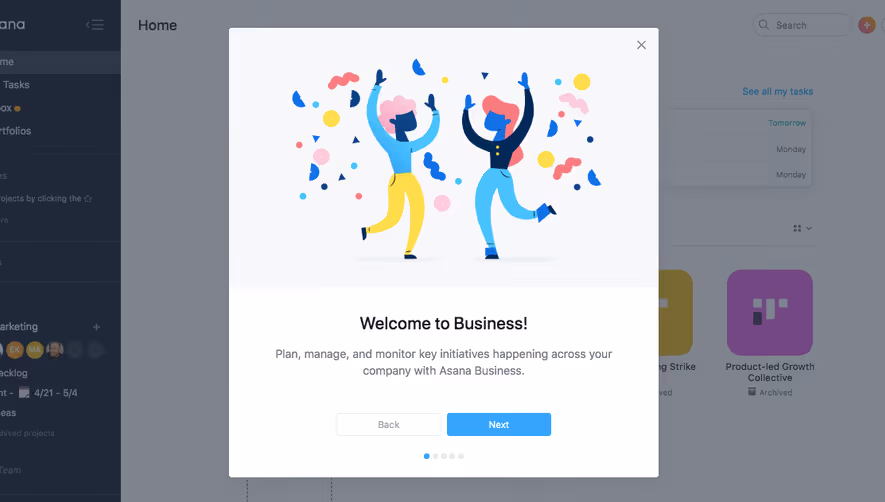 Asana User Onboarding