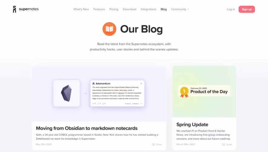 Supernotes Blog Feed