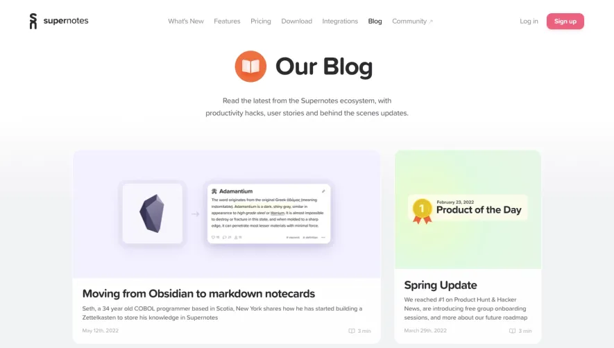 Supernotes Blog Feed