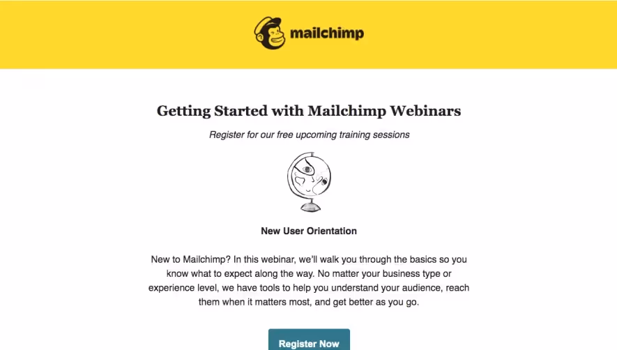 Mailchimp Webinars Emails