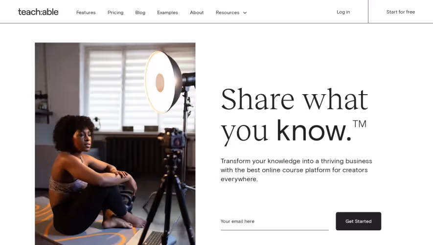 Teachable Landing Page