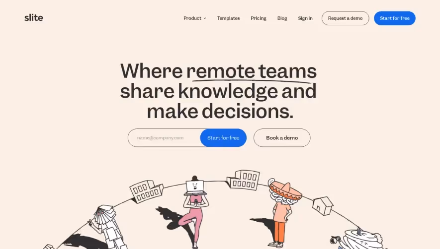Slite Landing Page