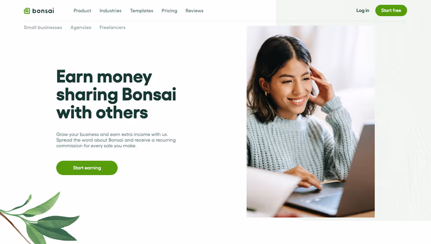 Bonsai Affiliate Page
