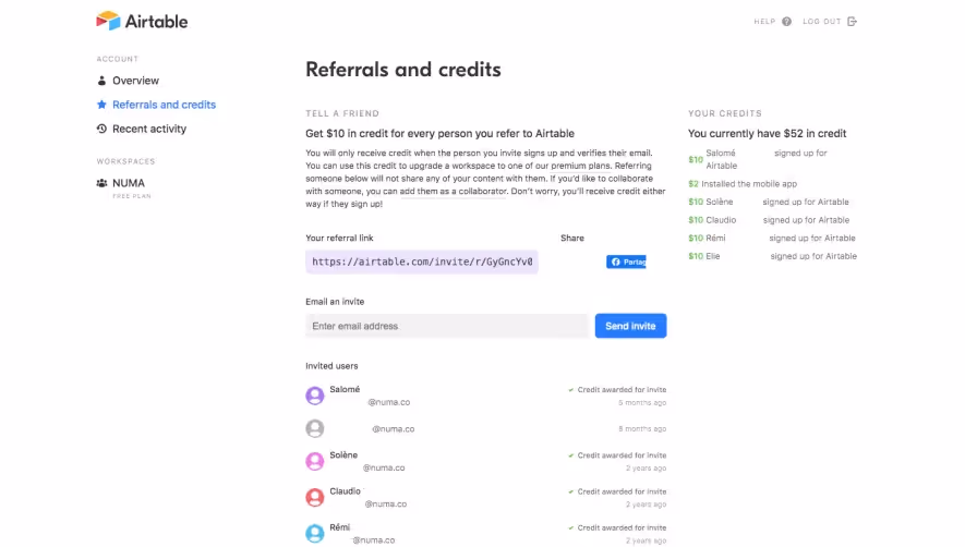 Airtable Referral Interface