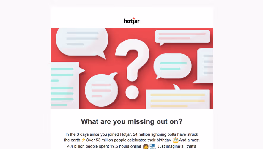 Hotjar Onboarding Email Flow
