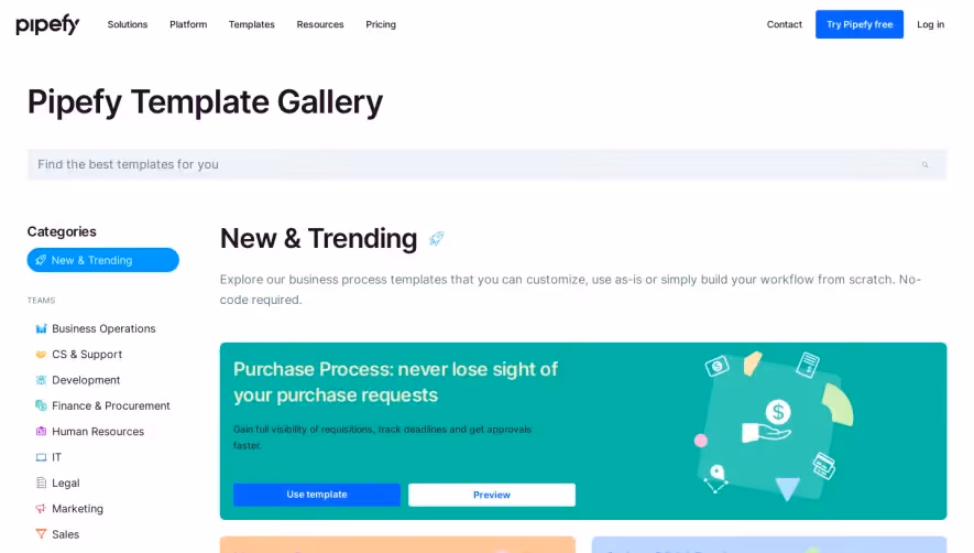 Pipefy Templates Library