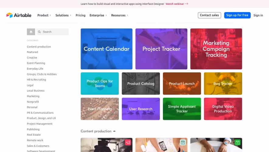Airtable Templates Library