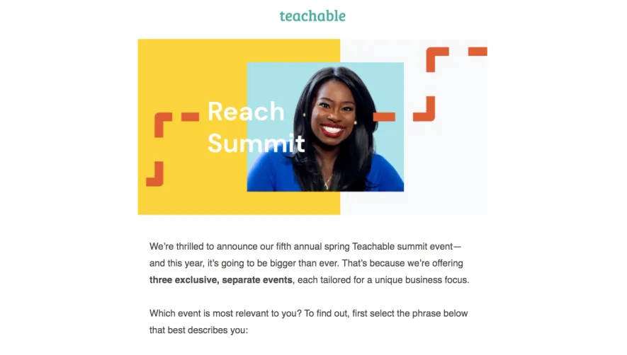 Teachable Event Announcement Emails
