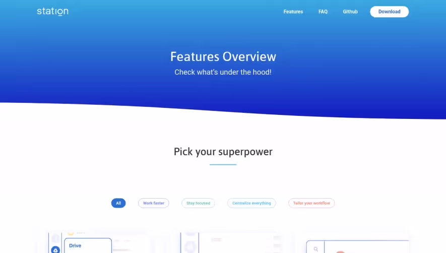 Station Features Page