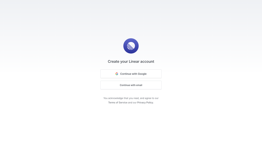 Linear Signup Page