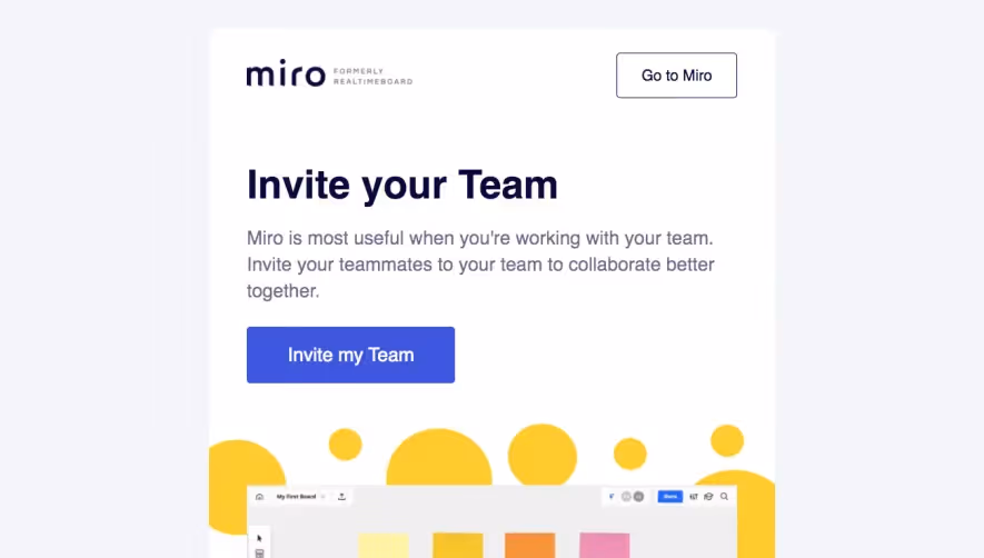 Miro Invite Your Team Email