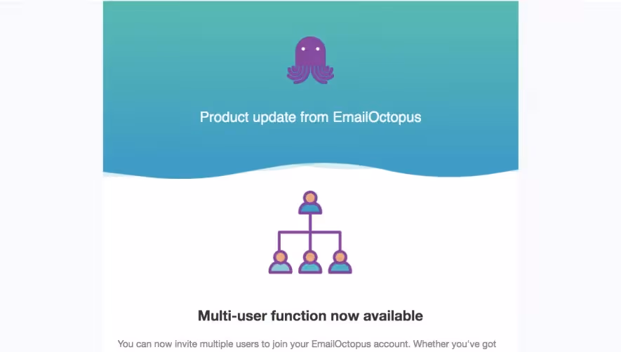 EmailOctopus Product Update Emails