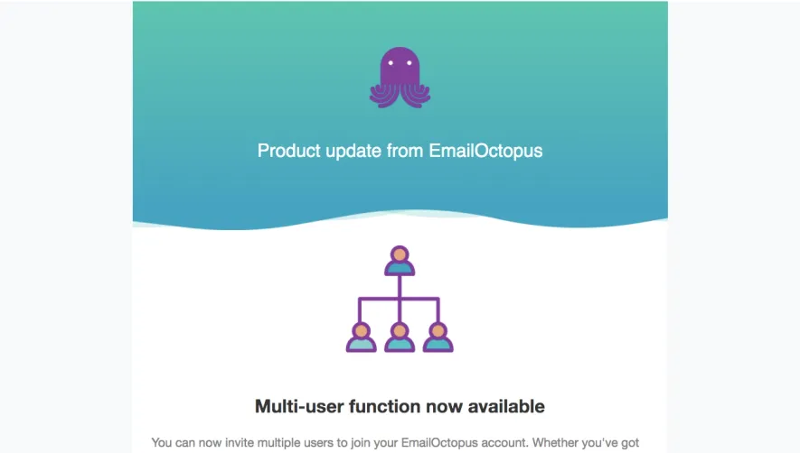 EmailOctopus Product Update Emails