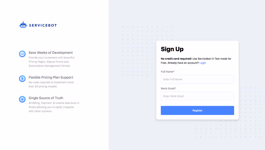 Billflow Signup Page