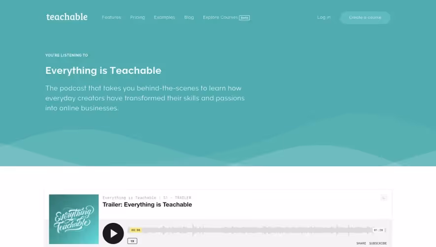 Teachable Podcast Page