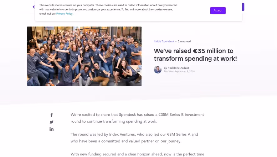 Spendesk Funding Announcement