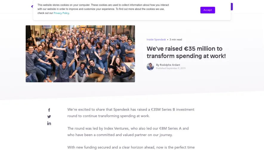 Spendesk Funding Announcement