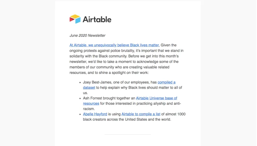 Airtable Newsletters