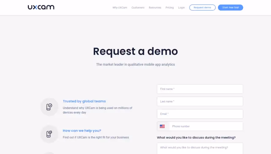 UXCam Demo Request
