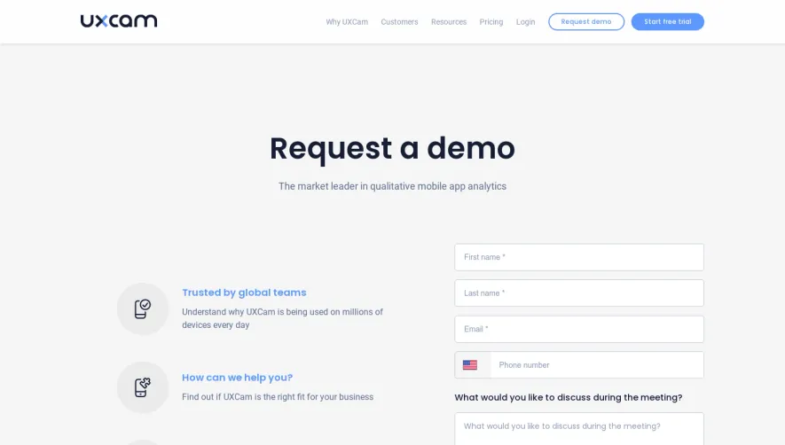 UXCam Demo Request