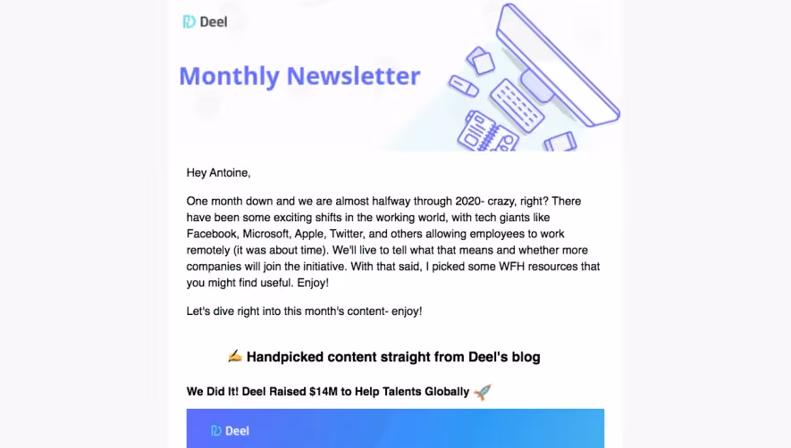 Deel Newsletters