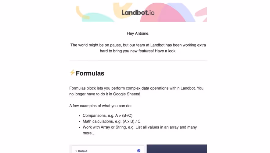 Landbot New Features Emails