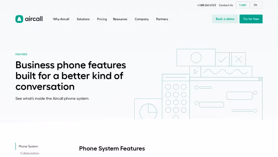 Aircall Features Page