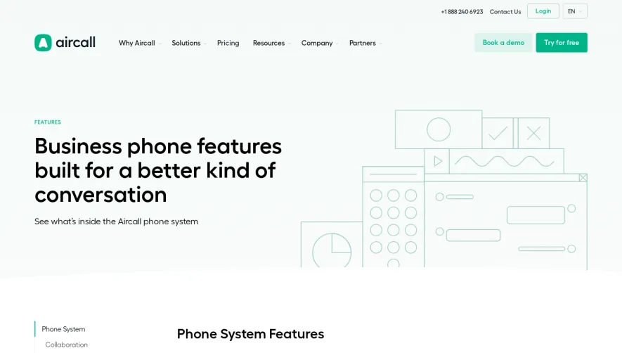 Aircall Features Page