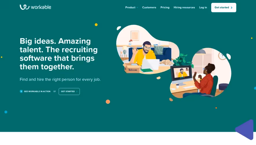 Workable Landing Page