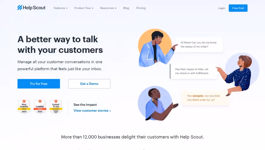 Help Scout Landing Page