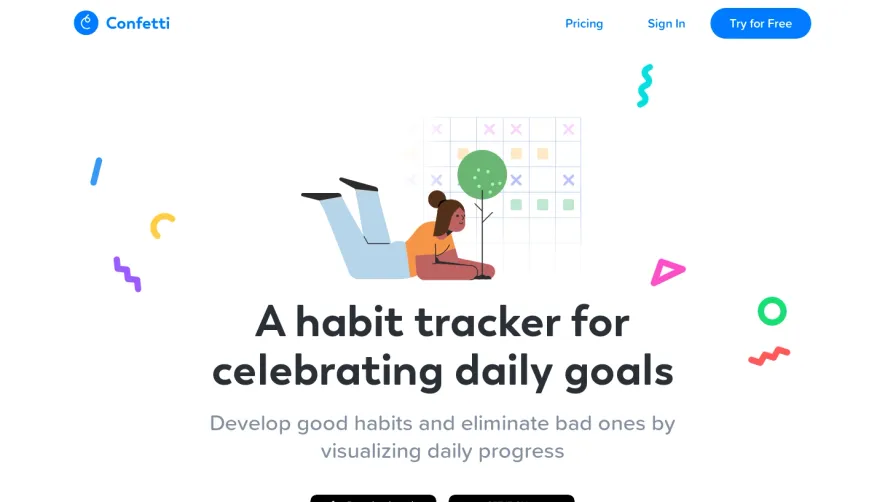 Confetti Landing Page