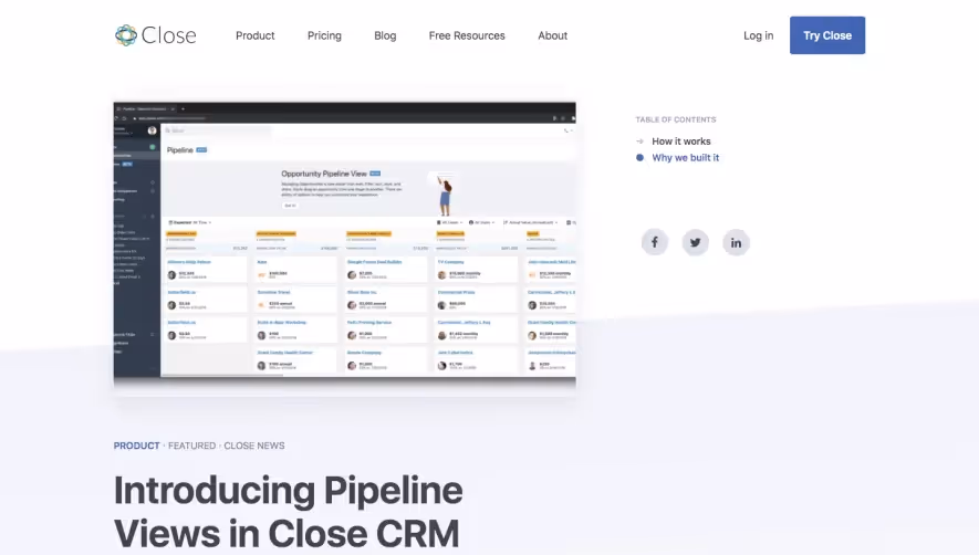Close Product Updates