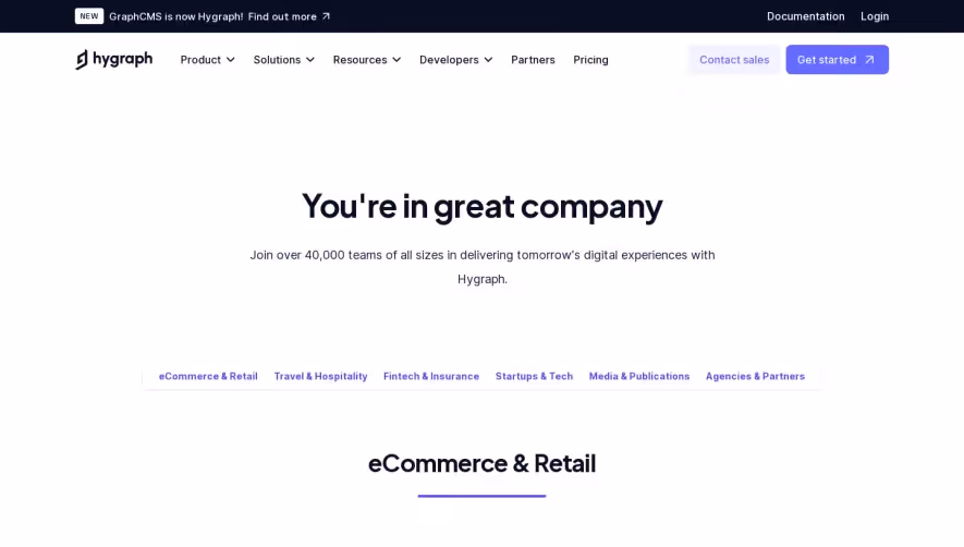 GraphCMS Customers Page